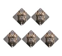 Car Hanging Air Fresheners 5 PCS French Bulldog Print Car Aromatherapy Tablets Air Freshener Fragrance Scented Cards For Home & Cars