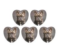 Car Hanging Air Fresheners 5 PCS French Bulldog Print Car Aromatherapy Tablets Air Freshener Fragrance Scented Cards For Home & Cars