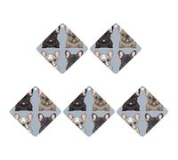 Car Hanging Air Fresheners 5 PCS French Bulldog Print Car Aromatherapy Tablets Air Freshener Fragrance Scented Cards For Home & Cars