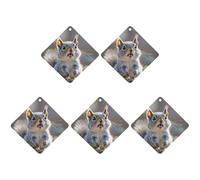 Car Hanging Air Fresheners 5 PCS Funny Cute Squirrel Print Car Aromatherapy Tablets Air Freshener Fragrance Scented Cards For Home & Cars
