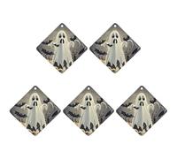 Car Hanging Air Fresheners 5 PCS Ghost Bat Pattern Print Car Aromatherapy Tablets Air Freshener Fragrance Scented Cards For Home & Cars
