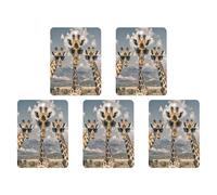 Car Hanging Air Fresheners 5 PCS Giraffes Wearing Sunglasses Print Car Aromatherapy Tablets Air Freshener Fragrance Scented Cards For Home & Cars