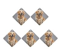Car Hanging Air Fresheners 5 PCS Golden Retriever Print Car Aromatherapy Tablets Air Freshener Fragrance Scented Cards For Home & Cars