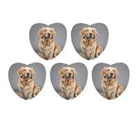 Car Hanging Air Fresheners 5 PCS Golden Retriever Print Car Aromatherapy Tablets Air Freshener Fragrance Scented Cards For Home & Cars