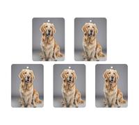 Car Hanging Air Fresheners 5 PCS Golden Retriever Print Car Aromatherapy Tablets Air Freshener Fragrance Scented Cards For Home & Cars