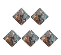 Car Hanging Air Fresheners 5 PCS Guitar Bass Music Musical Instruments Print Car Aromatherapy Tablets Air Freshener Fragrance Scented Cards For Home & Cars