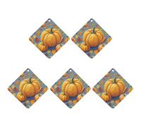 Car Hanging Air Fresheners 5 PCS Halloween Autumn Pumpkins Print Car Aromatherapy Tablets Air Freshener Fragrance Scented Cards For Home & Cars