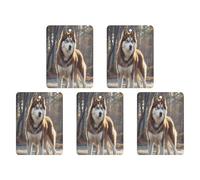 Car Hanging Air Fresheners 5 PCS Husky Dog Print Car Aromatherapy Tablets Air Freshener Fragrance Scented Cards For Home & Cars