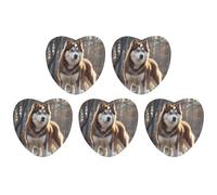 Car Hanging Air Fresheners 5 PCS Husky Dog Print Car Aromatherapy Tablets Air Freshener Fragrance Scented Cards For Home & Cars