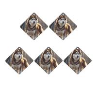 Car Hanging Air Fresheners 5 PCS Husky Dog Print Car Aromatherapy Tablets Air Freshener Fragrance Scented Cards For Home & Cars