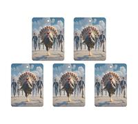 Car Hanging Air Fresheners 5 PCS Jumping Turkey Print Car Aromatherapy Tablets Air Freshener Fragrance Scented Cards For Home & Cars