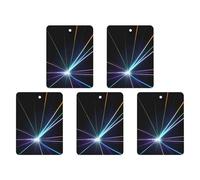Car Hanging Air Fresheners 5 PCS Laser Light Print Car Aromatherapy Tablets Air Freshener Fragrance Scented Cards For Home & Cars