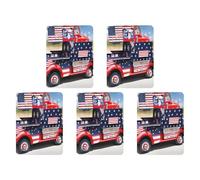 Car Hanging Air Fresheners 5 PCS Patriotic Truck Print Car Aromatherapy Tablets Air Freshener Fragrance Scented Cards For Home & Cars