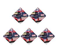 Car Hanging Air Fresheners 5 PCS Patriotic Truck Print Car Aromatherapy Tablets Air Freshener Fragrance Scented Cards For Home & Cars