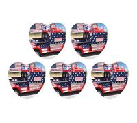 Car Hanging Air Fresheners 5 PCS Patriotic Truck Print Car Aromatherapy Tablets Air Freshener Fragrance Scented Cards For Home & Cars