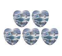 Car Hanging Air Fresheners 5 PCS Polar Bear Ice Print Car Aromatherapy Tablets Air Freshener Fragrance Scented Cards For Home & Cars