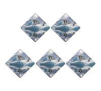 Car Hanging Air Fresheners 5 PCS Polar Bear Ice Print Car Aromatherapy Tablets Air Freshener Fragrance Scented Cards For Home & Cars