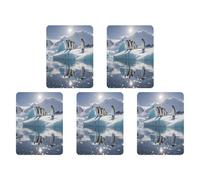 Car Hanging Air Fresheners 5 PCS Polar Bear Ice Print Car Aromatherapy Tablets Air Freshener Fragrance Scented Cards For Home & Cars