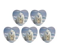 Car Hanging Air Fresheners 5 PCS Polar Bear Print Car Aromatherapy Tablets Air Freshener Fragrance Scented Cards For Home & Cars