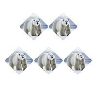 Car Hanging Air Fresheners 5 PCS Polar Bear Print Car Aromatherapy Tablets Air Freshener Fragrance Scented Cards For Home & Cars