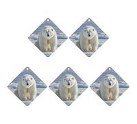 Car Hanging Air Fresheners 5 PCS Polar Bear Print Car Aromatherapy Tablets Air Freshener Fragrance Scented Cards For Home & Cars