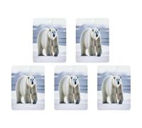 Car Hanging Air Fresheners 5 PCS Polar Bear Print Car Aromatherapy Tablets Air Freshener Fragrance Scented Cards For Home & Cars