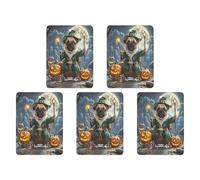 Car Hanging Air Fresheners 5 PCS Pumpkin Carriage in The Dark Print Car Aromatherapy Tablets Air Freshener Fragrance Scented Cards For Home & Cars