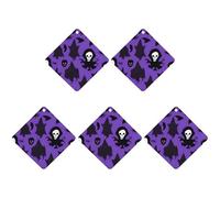 Car Hanging Air Fresheners 5 PCS Purple Halloween Print Car Aromatherapy Tablets Air Freshener Fragrance Scented Cards For Home & Cars