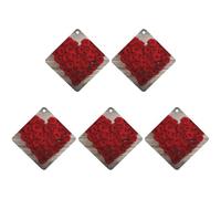 Car Hanging Air Fresheners 5 PCS Red Heart-Shaped Roses Print Car Aromatherapy Tablets Air Freshener Fragrance Scented Cards For Home & Cars