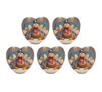Car Hanging Air Fresheners 5 PCS Terrified Turkey Print Car Aromatherapy Tablets Air Freshener Fragrance Scented Cards For Home & Cars