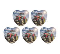 Car Hanging Air Fresheners 5 PCS Tractor Theme Print Car Aromatherapy Tablets Air Freshener Fragrance Scented Cards For Home & Cars