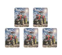 Car Hanging Air Fresheners 5 PCS Tractor Theme Print Car Aromatherapy Tablets Air Freshener Fragrance Scented Cards For Home & Cars