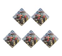 Car Hanging Air Fresheners 5 PCS Tractor Theme Print Car Aromatherapy Tablets Air Freshener Fragrance Scented Cards For Home & Cars