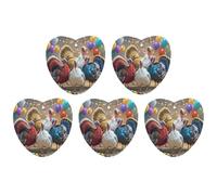 Car Hanging Air Fresheners 5 PCS Turkey And Balloons Print Car Aromatherapy Tablets Air Freshener Fragrance Scented Cards For Home & Cars