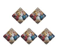 Car Hanging Air Fresheners 5 PCS Turkey And Balloons Print Car Aromatherapy Tablets Air Freshener Fragrance Scented Cards For Home & Cars