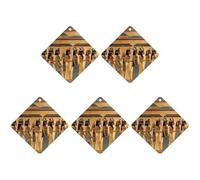 Car Hanging Air Fresheners 5 PCS Women in Ancient Egypt Print Car Aromatherapy Tablets Air Freshener Fragrance Scented Cards For Home & Cars