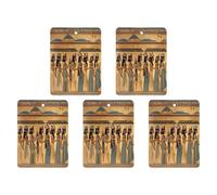 Car Hanging Air Fresheners 5 PCS Women in Ancient Egypt Print Car Aromatherapy Tablets Air Freshener Fragrance Scented Cards For Home & Cars