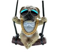 Car Hanging Ornament Funny Swinging Pug Rear View Mirror Hanging Accessories Style C