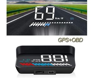 Car Head Up Display HUD OBD2 GPS HUD Display 8.9 cm Head Up Display Speed Meter