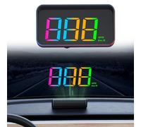Car Head-Up Display with GPS Digital Speedometer, 5V USB Powered HUD Meter for Windshield, Black ABS+PC Screen with Reflective Film and Sunshade