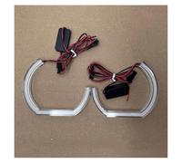 Car Headlamp For BMW E30 E32 E34 E36 E38 E53 E60 E61 E85 F30 E81 E87 E90 For X1 For X3 For X5 For X6 E70 E71 Z3 Z4 White Rings Light LED Angel Eyes Kit Head Lamp(2pcs 120mm C-shaped)