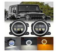 Car Headlamp For Jeep For Wrangler For Grand For Cherokee 1997-2017 30W 4Inch LED Fog Auxiliary Lights Passing Lamps 2 Pieces Head Light(A)