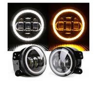 Car Headlamp For Wrangler For Grand For Cherokee 2007-2015 2X4" Inch Round Led Fog Lights Off Road Fog Lamps Head Light(4 inch with halo)