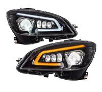 Car Headlight 2pc Headlight For Benz For W204 2007-2010 C-class Car LED DRL C200 C260 C300 Accessories Plug And Play Headlight Covers