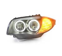Car HeadLight Assembly For BMW 1 Series E87 120i 130i 2004-2011 LED Headlights Assembly Angel Eyes Design Projector Lens DRL Accessories Car Lights Front Light Assembly(High and low beamLED)