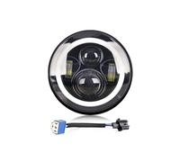 Car HeadLight Assembly For Lada For Niva For Urban For OffRoad 4x4 For Suzuki For Samurai 7" Led Car Motorcycle Headlight H4 Moto Halo Angle Eyes Headlamp 12V 24V Front Light Assembly(One piece)
