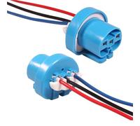 Car Headlight Brackets Front Fork Lamp Holder 2Pcs 9007 Socket Female Connector HB5 Adapter Holder Wiring Harness Car Headlight Base Resistant Plastic