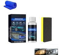 Car Headlight Cleaner, Headlight Cleaner and Restorer Kit, Enhanced Crystallization Coating Refurbisher for All Vehicles Yellowed Headlights (One bottle)