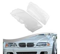 Car Headlight Cover Lens For BMW E46 2DR for m3 High Transparency PC Material Direct Replacement Left Right Pair 1999-2006