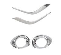 Car Headlight Eyebrow Cover Front Fog Lights Eyelid Eyebrow Decor Cover Lamp Ring Trim 6 Sedan and Wagon 2013-2015